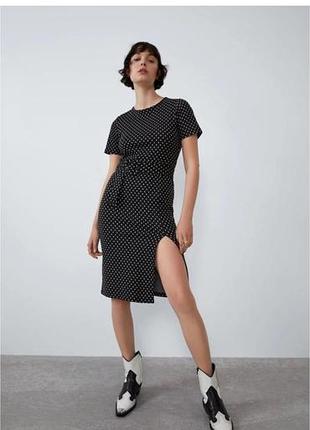 Сукня міді із розрізом zara