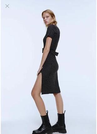 Сукня міді із розрізом zara