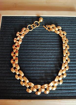 Премиальное винтажное массивное колье anne klein (сша, 1980-90 гг.) с маркировкой, оригинал