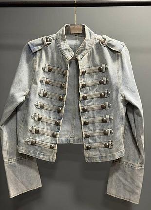 Джинсовка жіноча гусарська у стилі zara 🤍