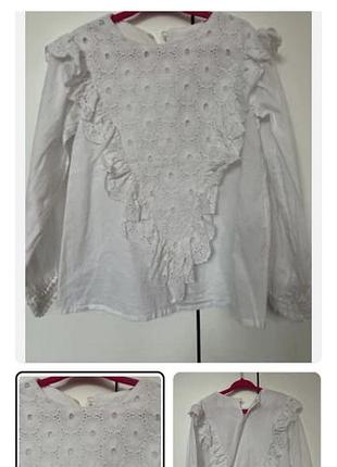 Детская белая блузка zara.