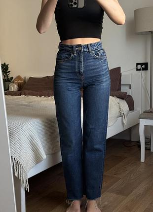 Прямі сині джинси zara