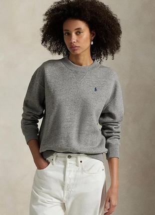 Женский свитшот polo ralph lauren teddy bear pullover кофта свитер классический поло ральф лорен пуловер boss с медведем usa джемпер lacoste толстовка