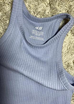 Майка h&m бавовна еластан рубчік, xs