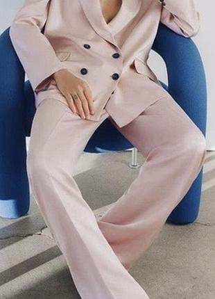 Брюки штани сатинові атласні zara