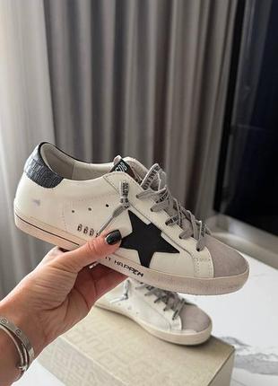 Женские белые кеды кроссовки голден гус супер стар golden goose ggdb super star