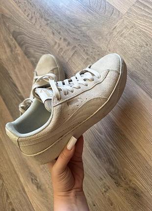 Кеди puma замшеві бежеві кросівки puma