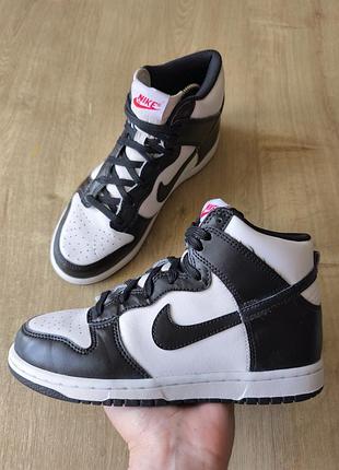 Круті жіночі шкіряні високі кросівки nike, оригінал, модель 2022, р.35.