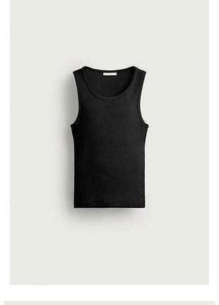 Базовая мужская майка в рубчик zara