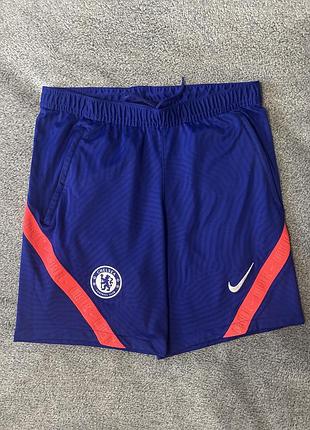 Шорти nike chelsea fc 2020/21 футбольні, сині, m, оригінал
