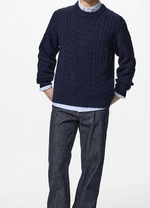 Темно синій светр з кашеміром uniqlo