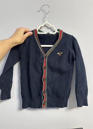 Люксовий кардиган кофта gucci kids bee web оригінал, розмір 2y