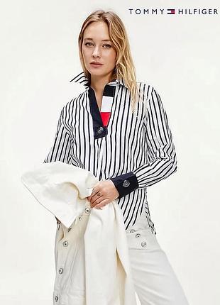 Котонова сорочка у смужку від tommy hilfiger