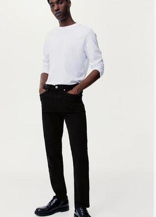 Черные джинсы слим фит от h&amp;m