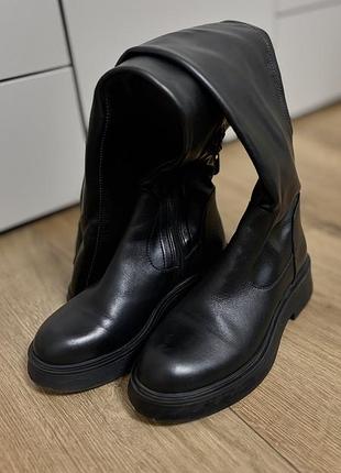 Сапоги женские кожаные