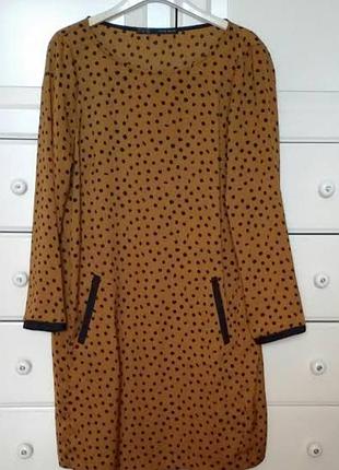 Платье-туника zara в горчном цвете