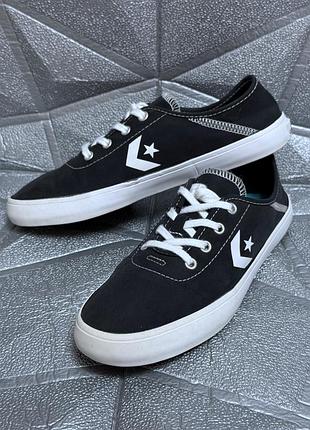 Кеды конверсы женские 36,5 размер (23,3 см стелька) converse cons costa ox black стильные трендовые черные низкие легкие летние стиль уличный кэжуал с