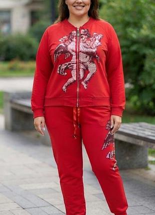 Шикарный турецкий прогулочный костюм тм rich glam, размер xl (полномерный).