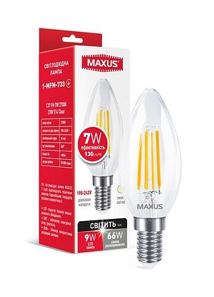 Лампа светодиодная c37 fm 7w 2700k 220v e14 clear