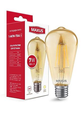 Лампа светодиодная st64 fm 7w 2700k 220v e27 golden