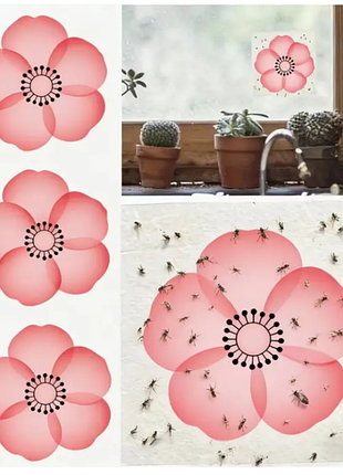 🐾🌺🪰липкая ловушка, наклейка на окна от мух, насекомых