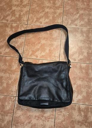Prada leather & nylon crossbody bag, black, silver hardware, great condition