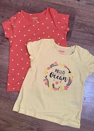 Хлопкові футболки на дівчинку