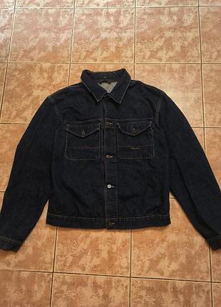 Stone island denim jacket xxl fits l-xl dark wash trucker 2001