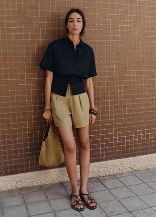 Шорты с льном zara