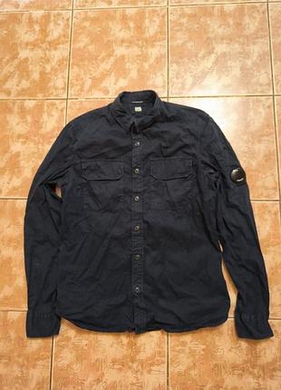 Cp company lens overshirt shirt men's size s navy 2010 button up casual cotton
