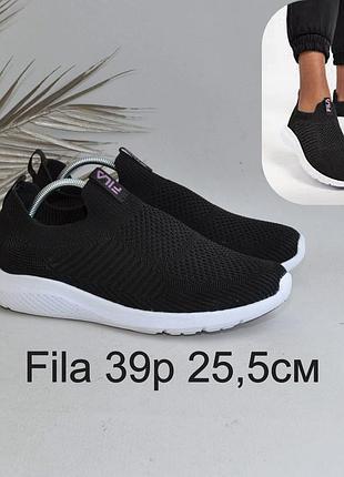 Мокасини літні кросівки без шнурків fila