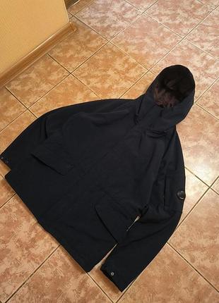 C.p. company c.p. shell jacket lens hooded softshell coat blue black size 50 l xl