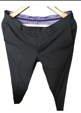 Брюки ted baker wool trousers black