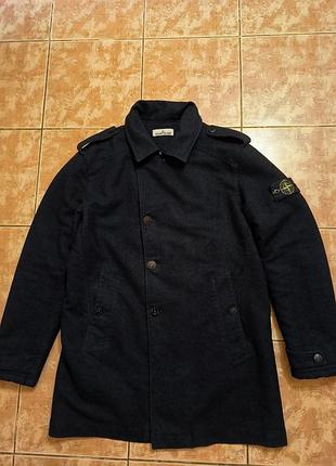 Stone island double breast padded peacoat wool navy saia doppia faccia sz xl