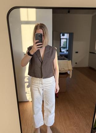 Жилет з льону pull&bear 2