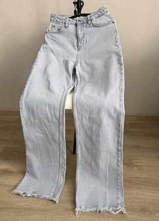 Coosh блакитні прямі джинси висока посадка wide leg jeans