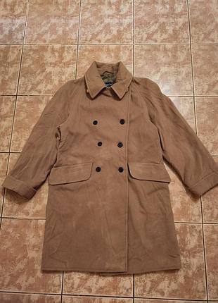 Vintage burberrys women’s wool cashmere coat camel double breasted made in england