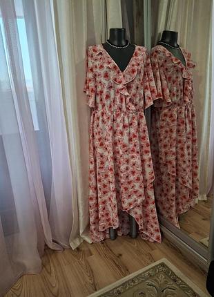 Асиметрична квіткова сукня 👗