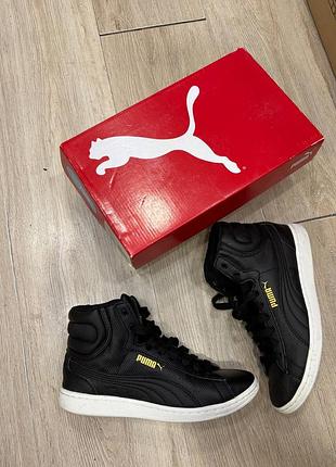 высокие демисезонные кроссовки хайтопы puma vikky mid (оригинал, р. 37, 23 см)