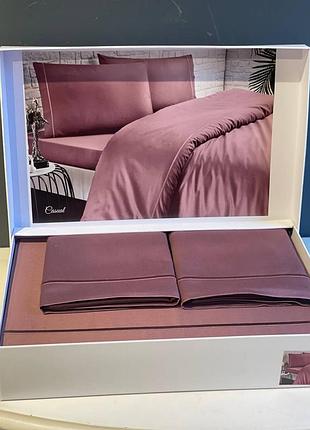 Постільна білизна tivolyo home casual mor Делюкс сатин євро