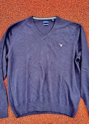 Чоловічий шерстяний светер gant super fine lambswool