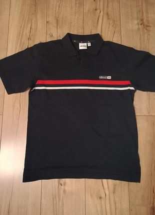Футболка чоловіча ellesse чорна з коміром поло