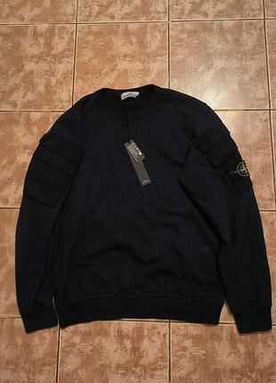 Кофта stone island оригинал размер м свитшот с накладными карманами новый