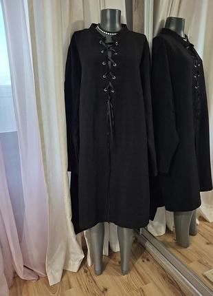Асимметричное с шнуровкой платье 👗 рубашка большого размера