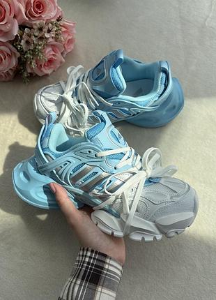 Трендові жіночі кросівки adidas vento xlg delux blue white блакитно-білі