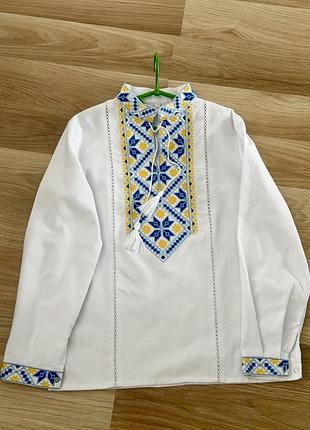 Красива вишиванка  з домотканого полотна, р. 134