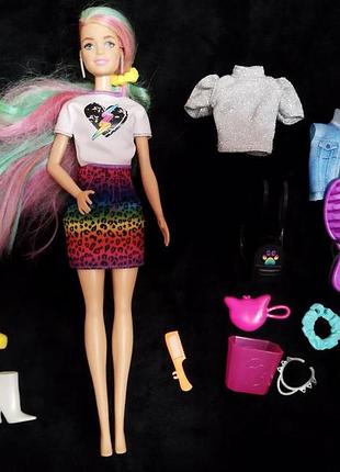 Барби кукла leopard rainbow радужный леопард