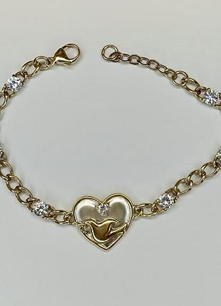 Срібний браслет позолота “lenox”  925 проба