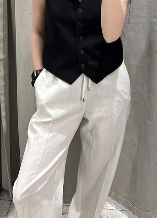 Штани лляні zara xs