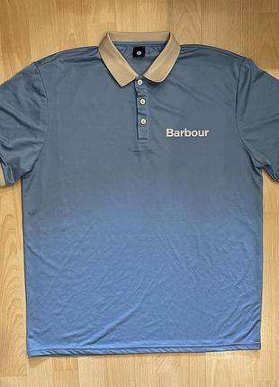 Футболка barbour голубо-синя